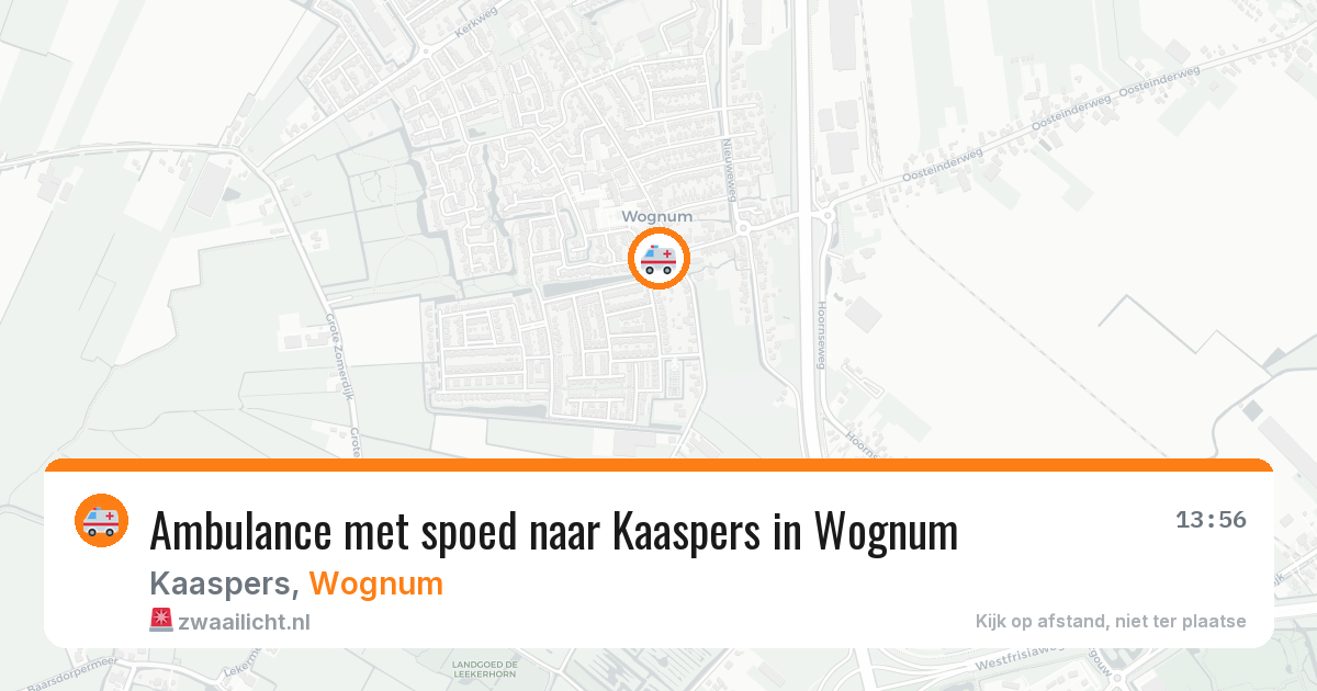 Ambulance met spoed naar Kaaspers in Wognum — 3 feb 2026