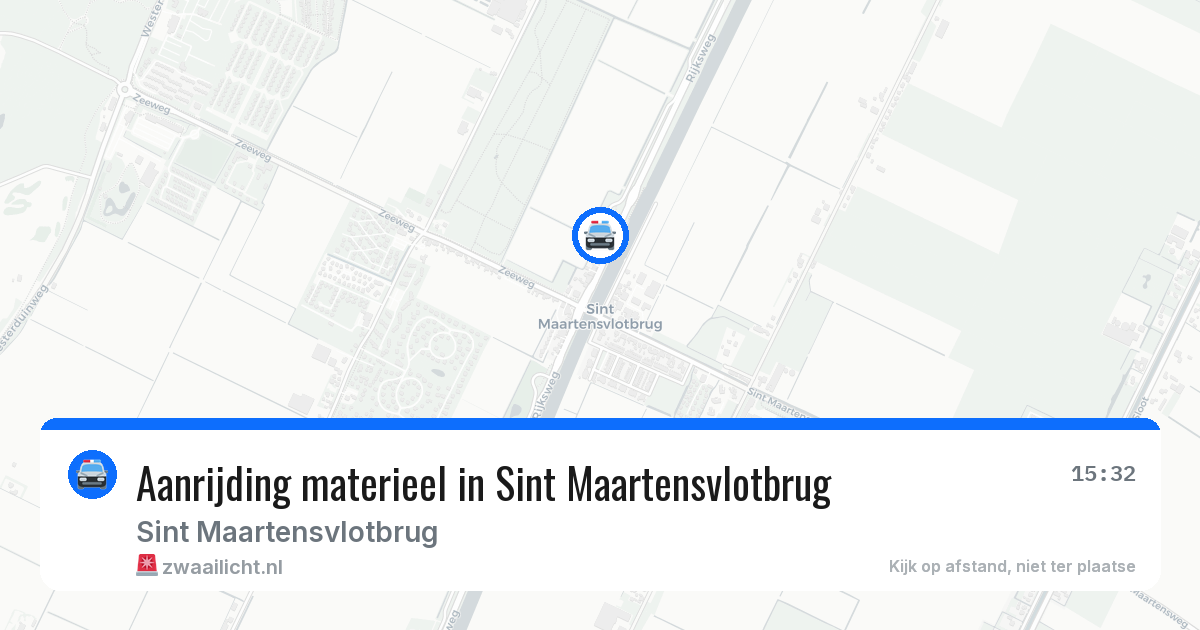 Aanrijding materieel in Sint Maartensvlotbrug — 3 aug 2026
