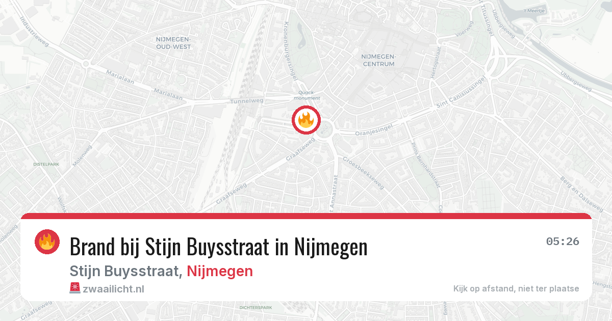 Brand bij Stijn Buysstraat in Nijmegen — 12 jul 2026