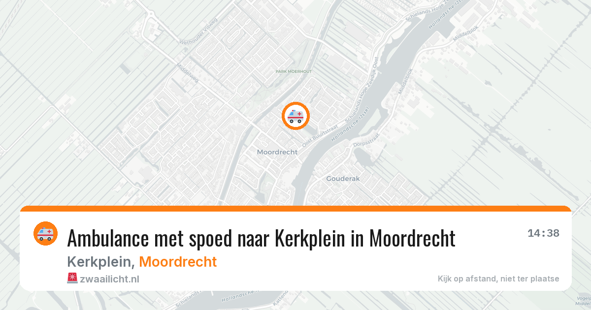 Ambulance met spoed naar Kerkplein in Moordrecht — 30 jul 2026