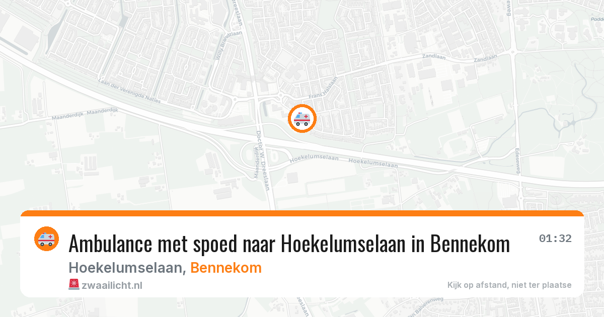 Ambulance met spoed naar Hoekelumselaan in Bennekom — 19 mrt 2026