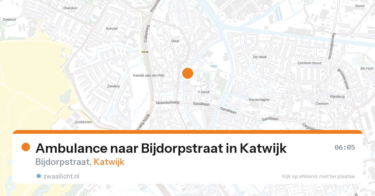 Ambulance naar Bijdorpstraat in Katwijk — 22 mrt 2026