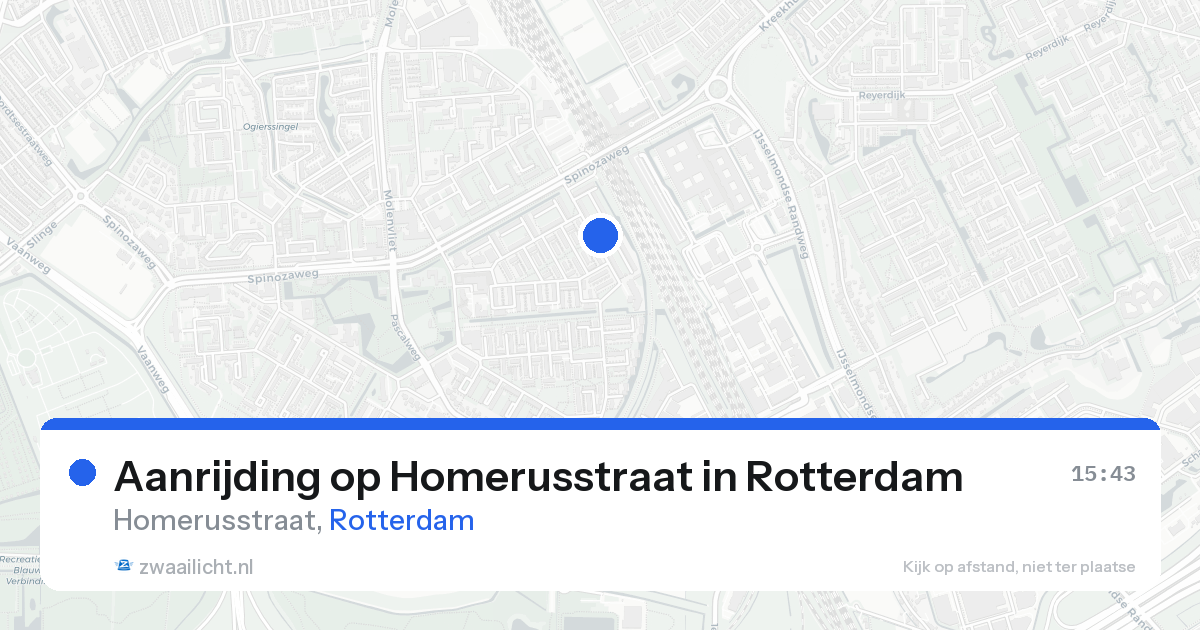 Aanrijding op Homerusstraat in Rotterdam — 13 jul 2026