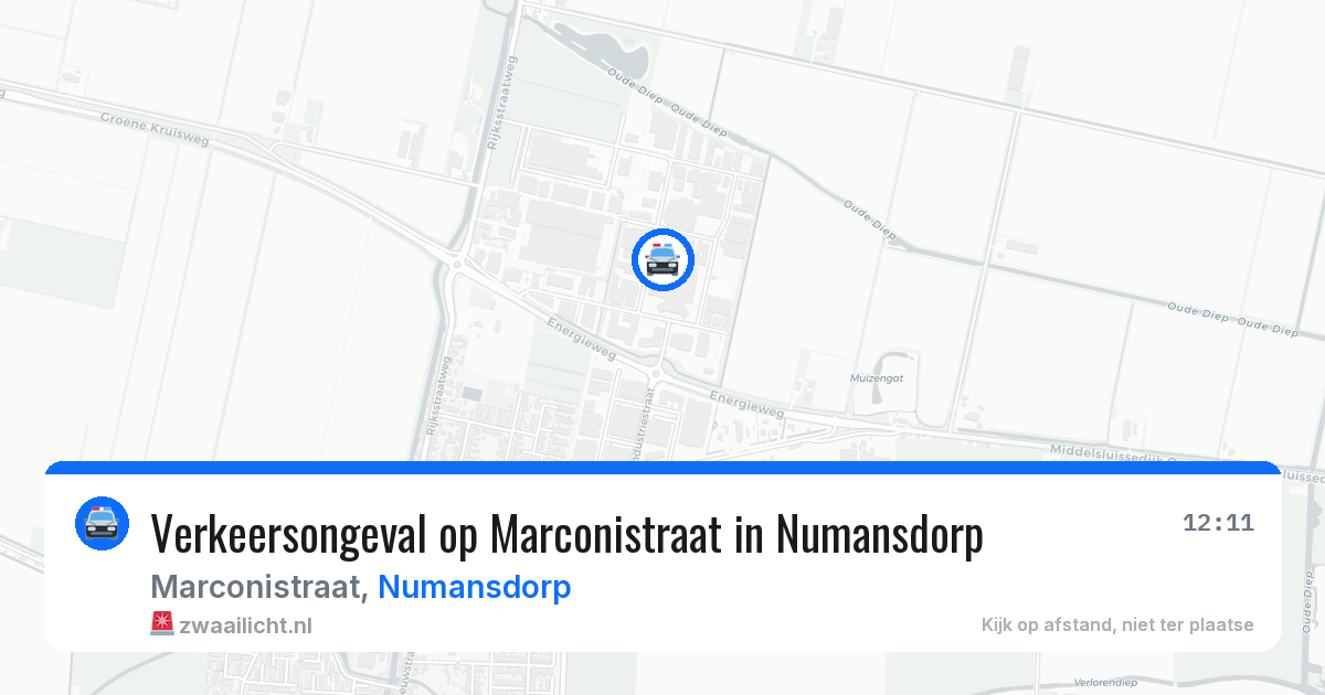 Verkeersongeval op Marconistraat in Numansdorp — 11 aug 2026
