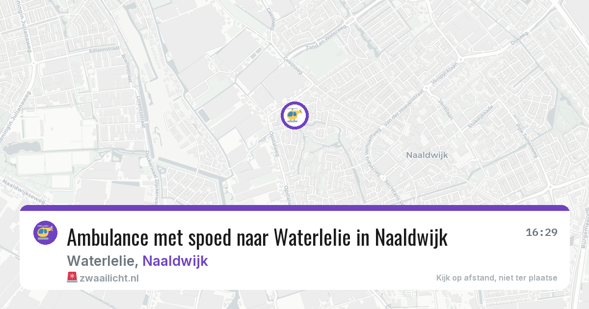 Ambulance met spoed naar Waterlelie in Naaldwijk — 15 feb 2026