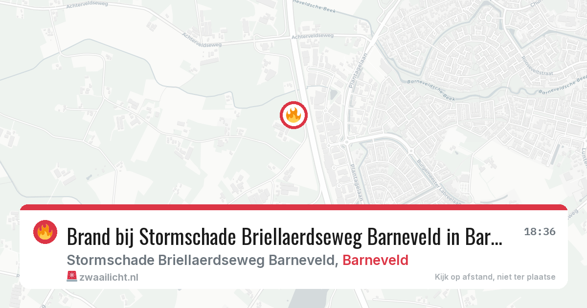 Brand bij Stormschade Briellaerdseweg Barneveld in Barneveld — 28 jun 2026
