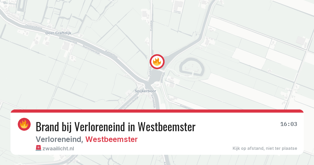Brand bij Verloreneind in Westbeemster — 7 jun 2026
