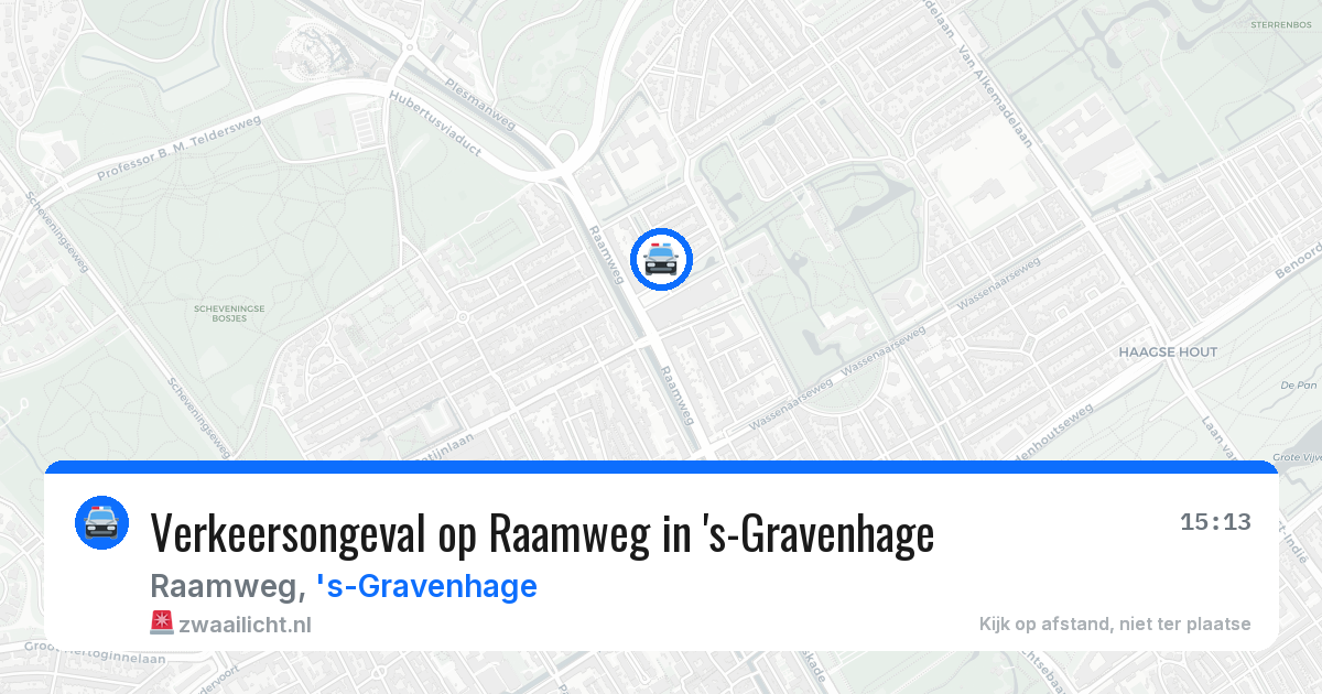 Verkeersongeval op Raamweg in 's-Gravenhage — 2 aug 2026