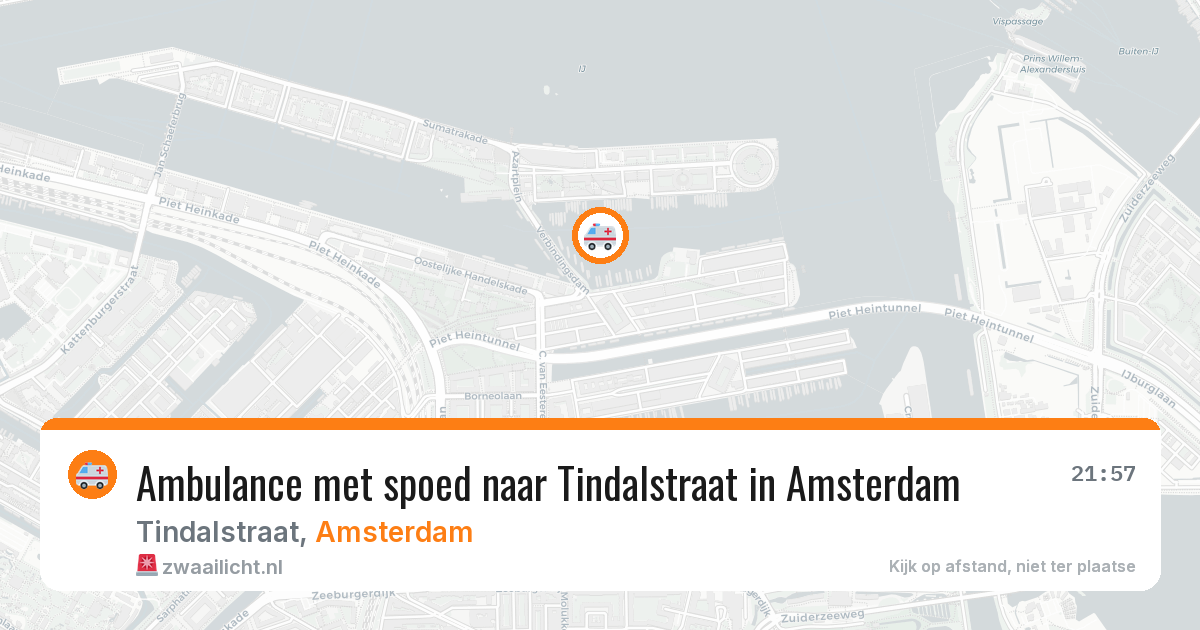 Ambulance met spoed naar Tindalstraat in Amsterdam — 2 aug 2026