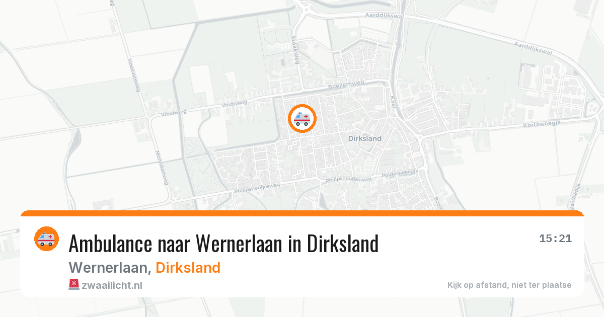 Ambulance naar Wernerlaan in Dirksland — 18 jun 2026