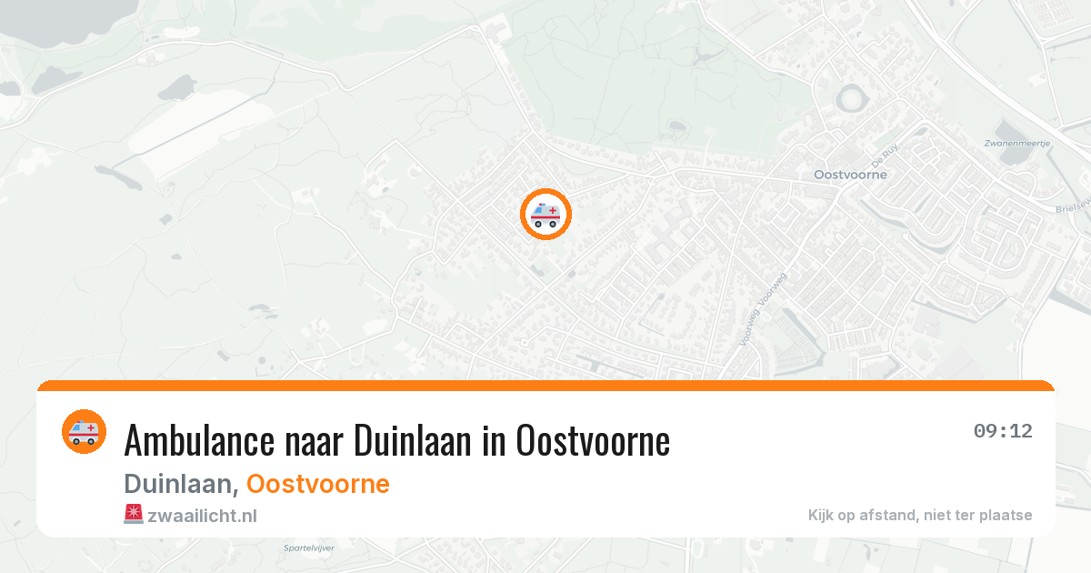 Ambulance naar Duinlaan in Oostvoorne — 31 jul 2026