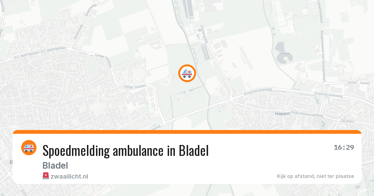 Spoedmelding ambulance in Bladel — 14 aug 2026