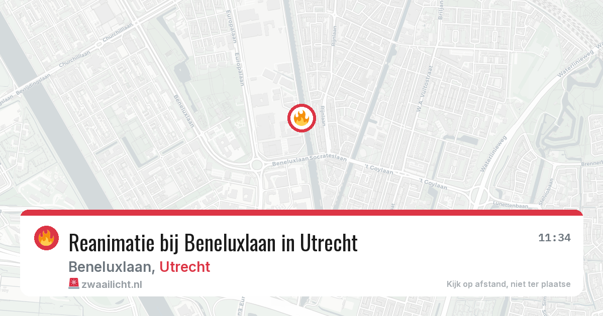 Reanimatie bij Beneluxlaan in Utrecht — 26 mrt 2026