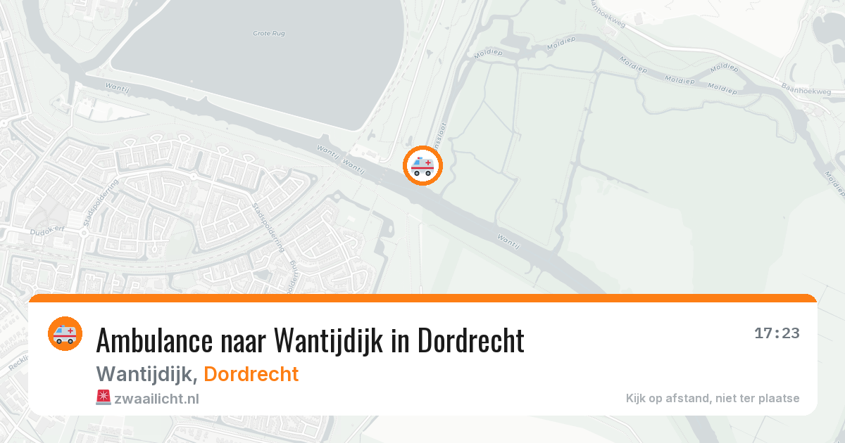 Ambulance naar Wantijdijk in Dordrecht — 26 mei 2026