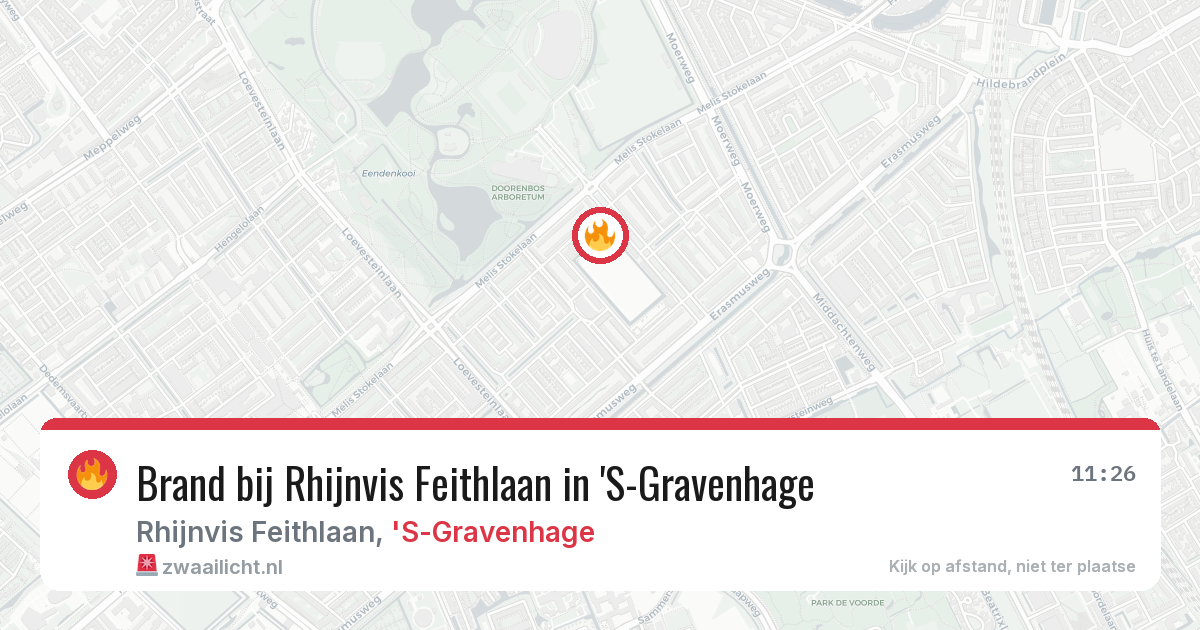 Brand bij Rhijnvis Feithlaan in 'S-Gravenhage — 3 jul 2026