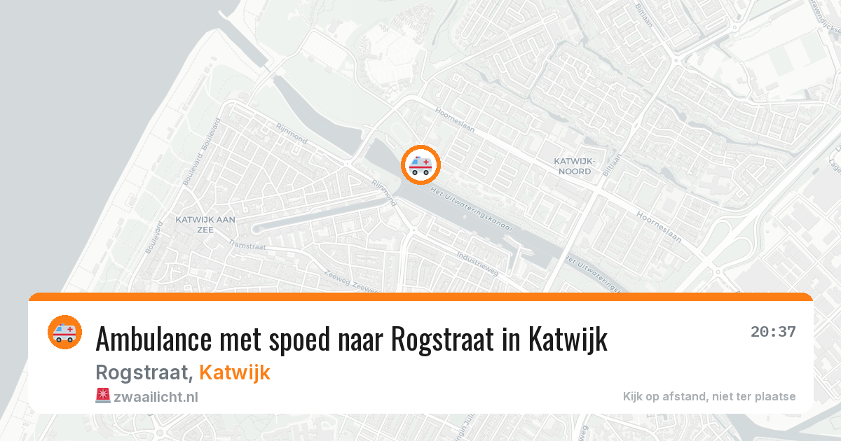 Ambulance met spoed naar Rogstraat in Katwijk — 29 jul 2026