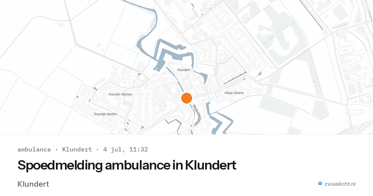 Spoedmelding ambulance in Klundert — 4 jul 2026