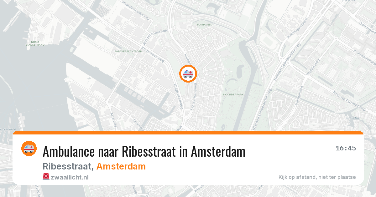 Ambulance naar Ribesstraat in Amsterdam — 17 mrt 2026