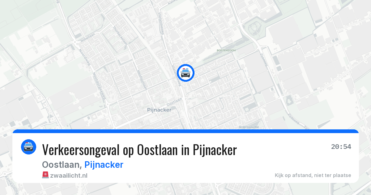 Verkeersongeval op Oostlaan in Pijnacker — 1 mei 2026
