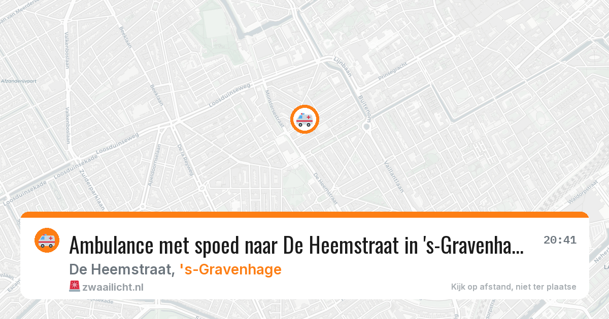 Ambulance met spoed naar De Heemstraat in 's-Gravenhage — 14 apr 2026