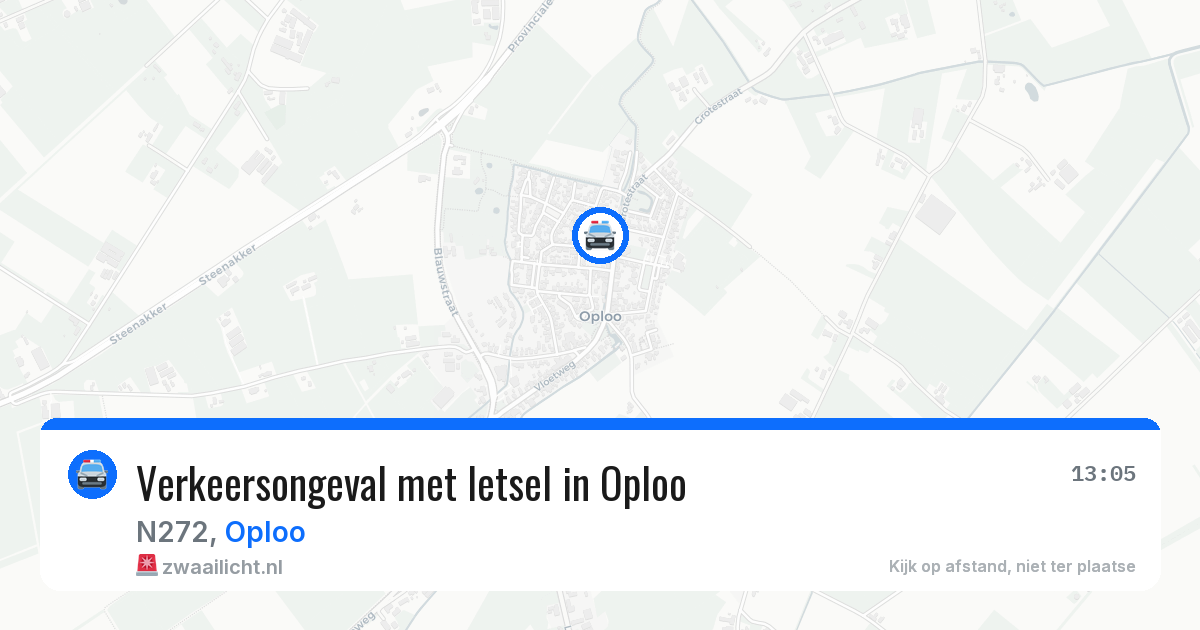 Verkeersongeval met letsel in Oploo — 20 jun 2026
