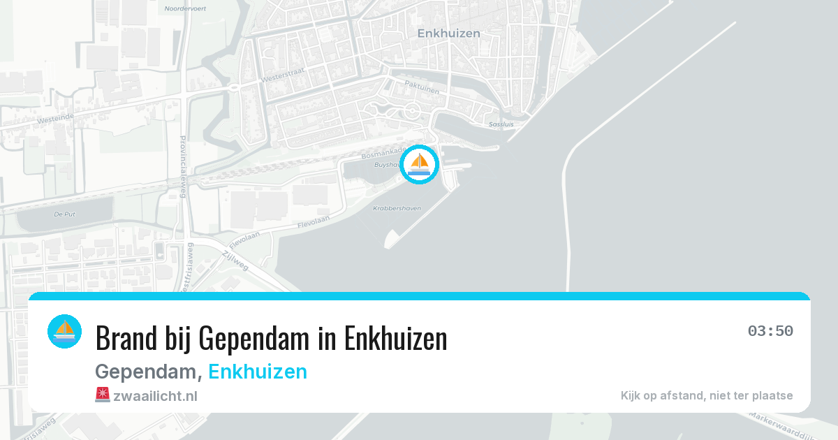 Brand bij Gependam in Enkhuizen — 6 jun 2026