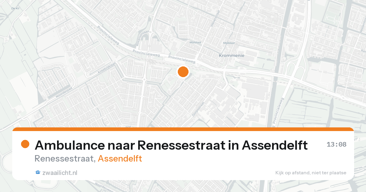 Ambulance naar Renessestraat in Assendelft — 7 feb 2026