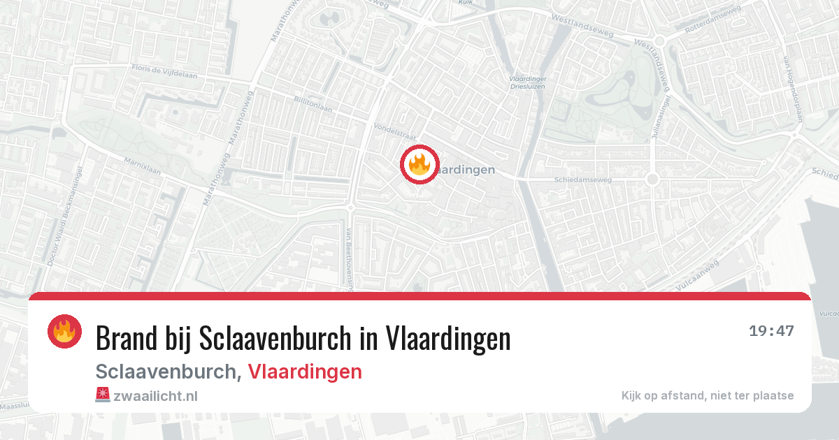 Brand bij Sclaavenburch in Vlaardingen — 7 apr 2026