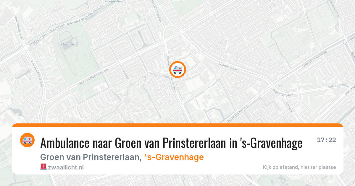 Ambulance naar Groen van Prinstererlaan in 's-Gravenhage — 12 aug 2026