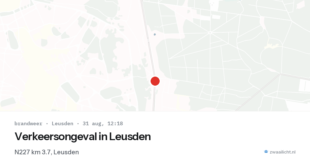 Verkeersongeval in Leusden — 31 aug 2026