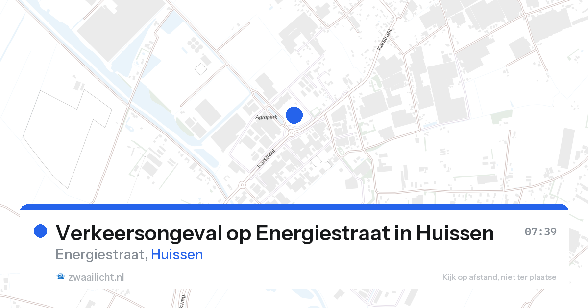 Verkeersongeval op Energiestraat in Huissen — 26 aug 2026