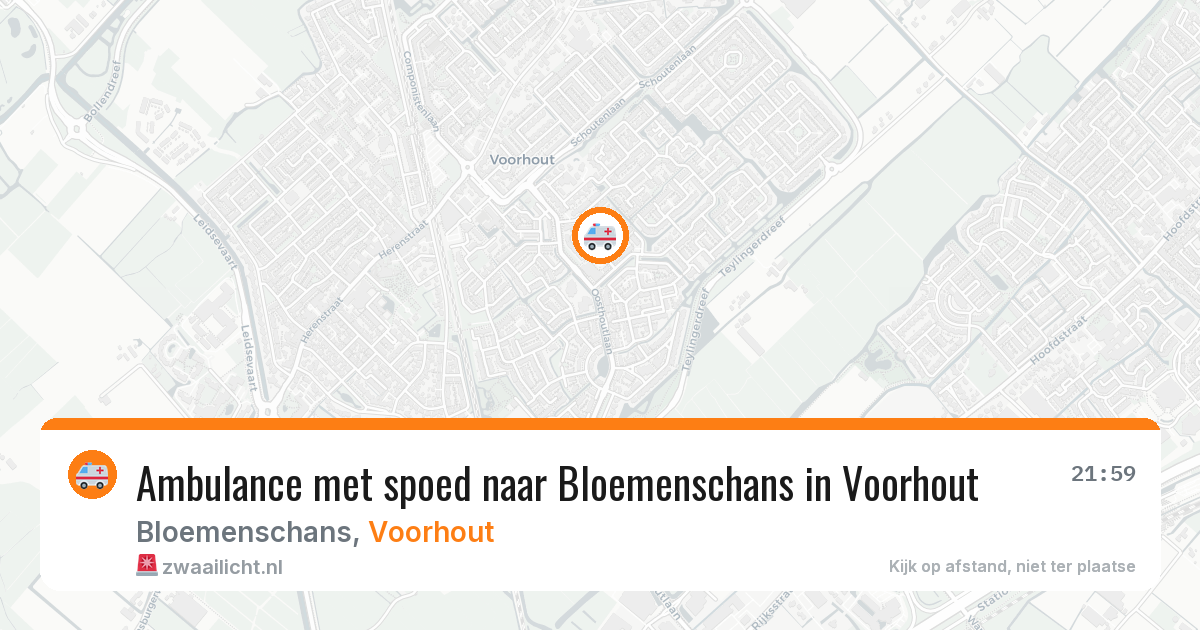 Ambulance met spoed naar Bloemenschans in Voorhout — 16 jan 2026