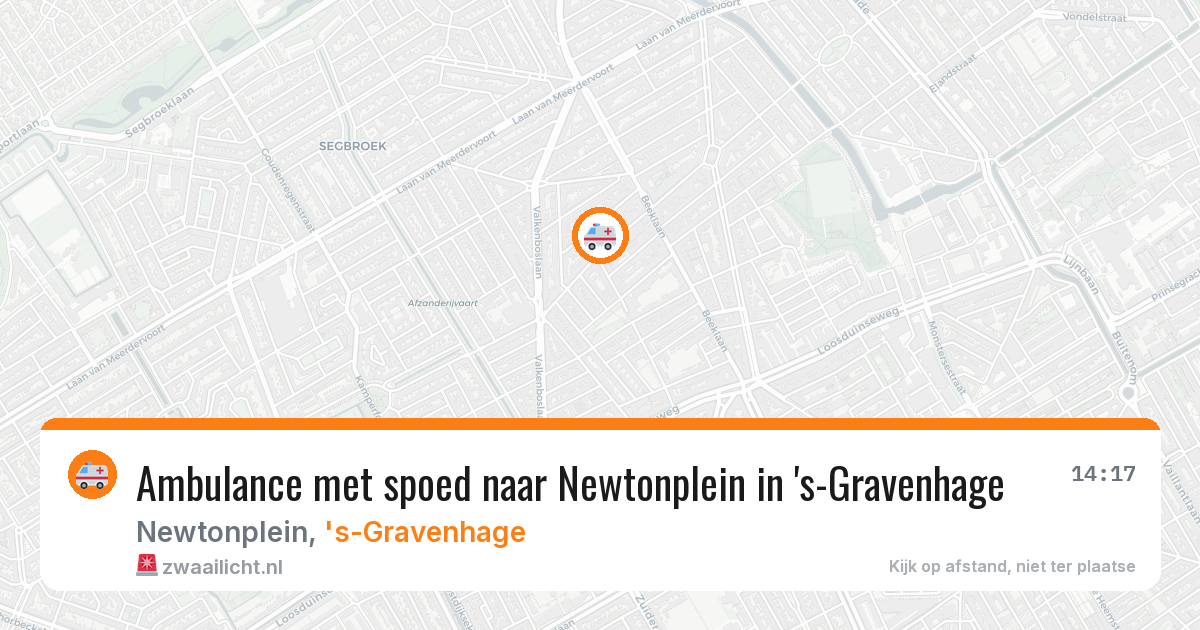 Ambulance met spoed naar Newtonplein in 's-Gravenhage — 21 jun 2026