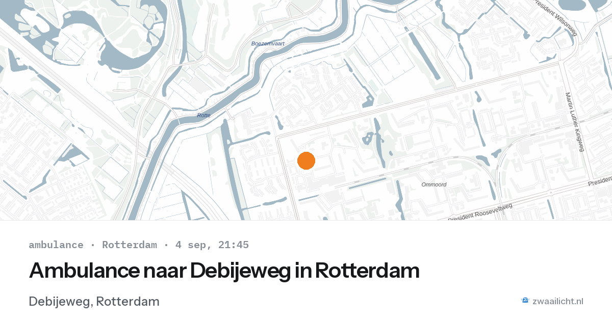 Ambulance naar Debijeweg in Rotterdam — 4 sep 2026