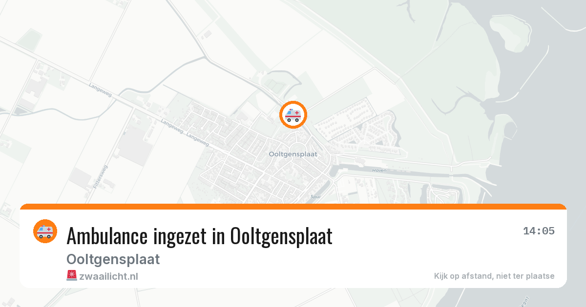 Ambulance ingezet in Ooltgensplaat — 8 aug 2026