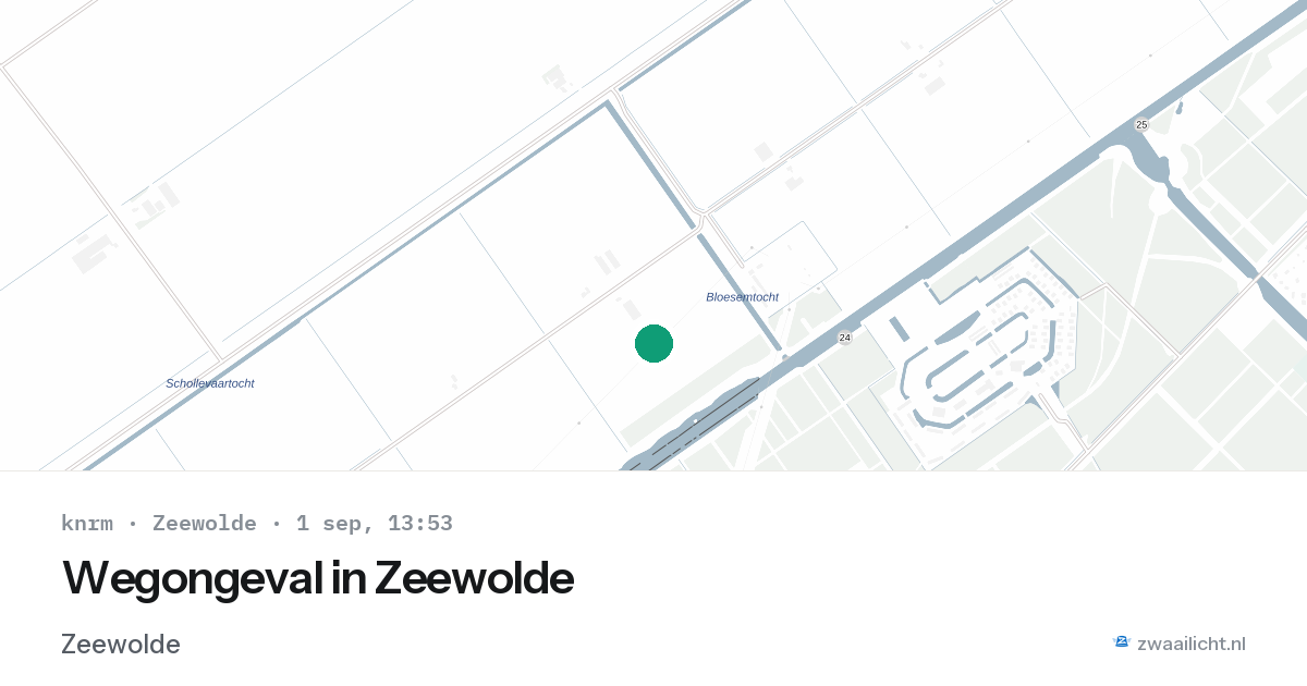 Wegongeval in Zeewolde — 1 sep 2026