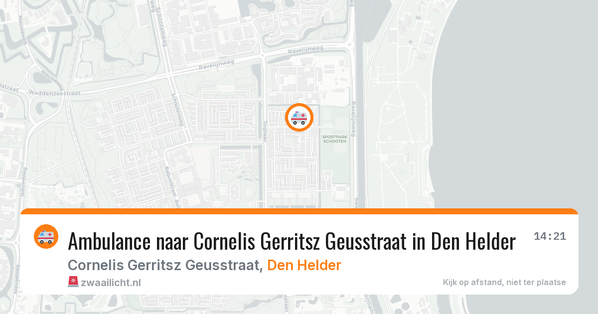 Ambulance naar Cornelis Gerritsz Geusstraat in Den Helder — 23 mrt 2026