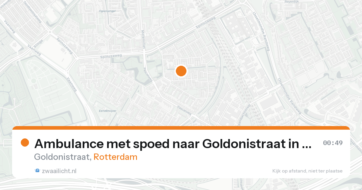 Ambulance met spoed naar Goldonistraat in Rotterdam — 18 aug 2026