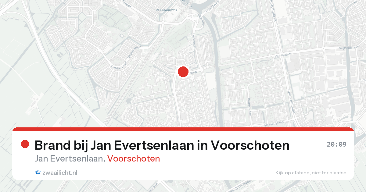 Brand bij Jan Evertsenlaan in Voorschoten — 23 aug 2026