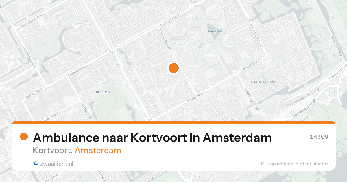 Ambulance naar Kortvoort in Amsterdam — 22 aug 2026