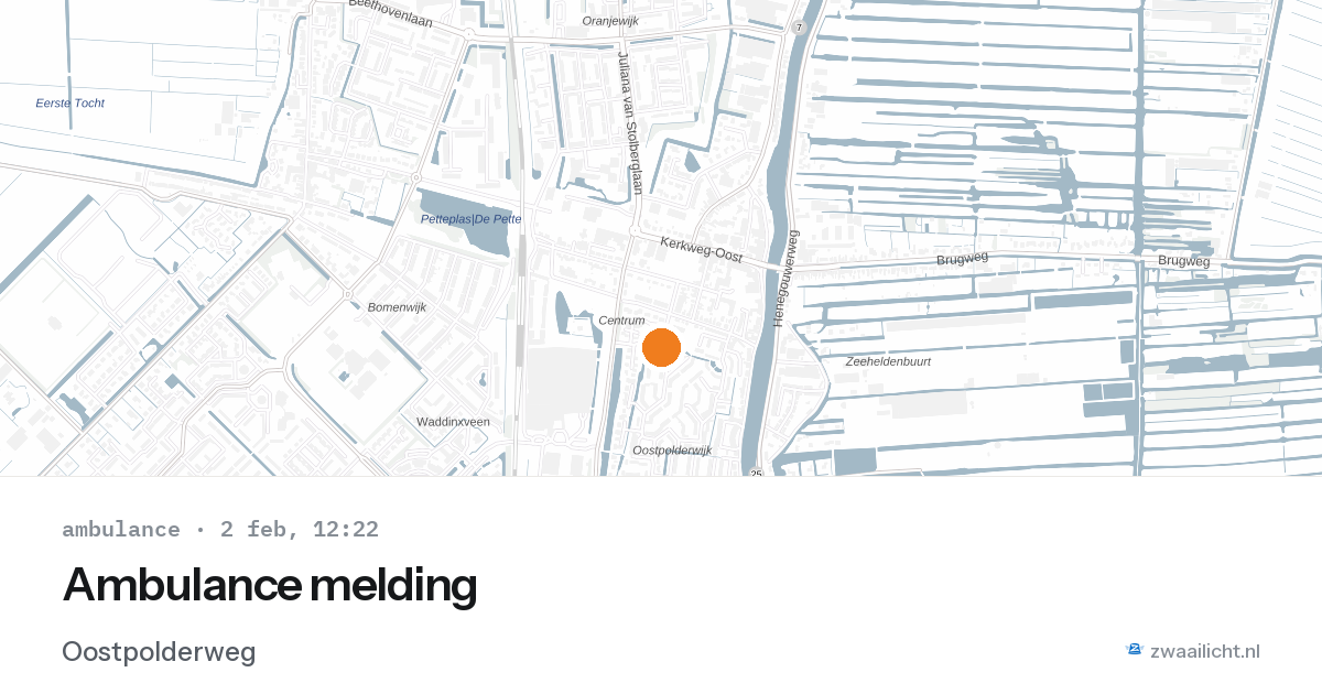 Ambulance melding — 2 feb 2026