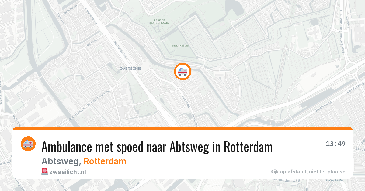 Ambulance met spoed naar Abtsweg in Rotterdam — 15 mei 2026