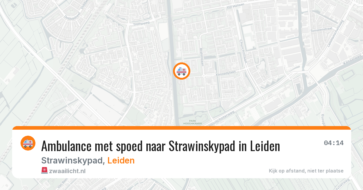Ambulance met spoed naar Strawinskypad in Leiden — 4 aug 2026