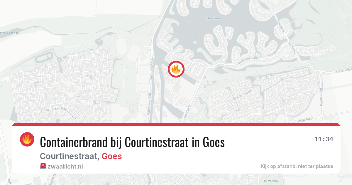 Containerbrand bij Courtinestraat in Goes — 30 mei 2026