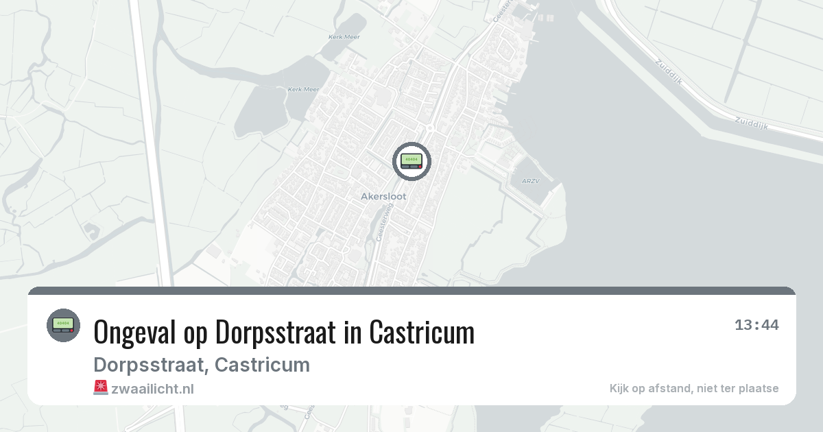 Ongeval op Dorpsstraat in Castricum — 12 mrt 2026