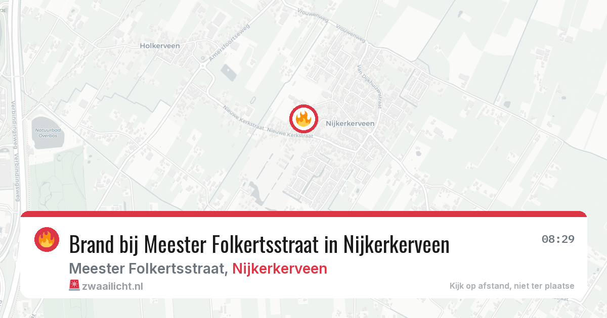 Brand bij Meester Folkertsstraat in Nijkerkerveen — 20 jun 2026