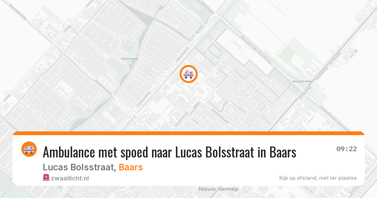 Ambulance met spoed naar Lucas Bolsstraat in Baars — 17 mrt 2026