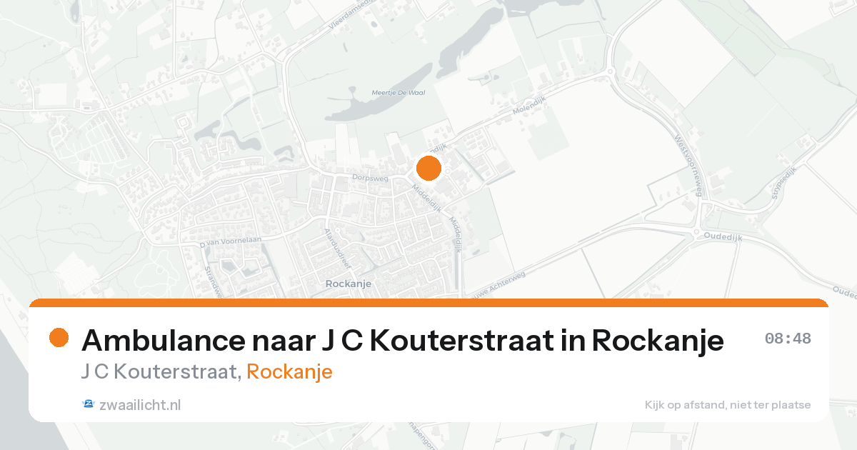 Ambulance naar J C Kouterstraat in Rockanje — 16 aug 2026