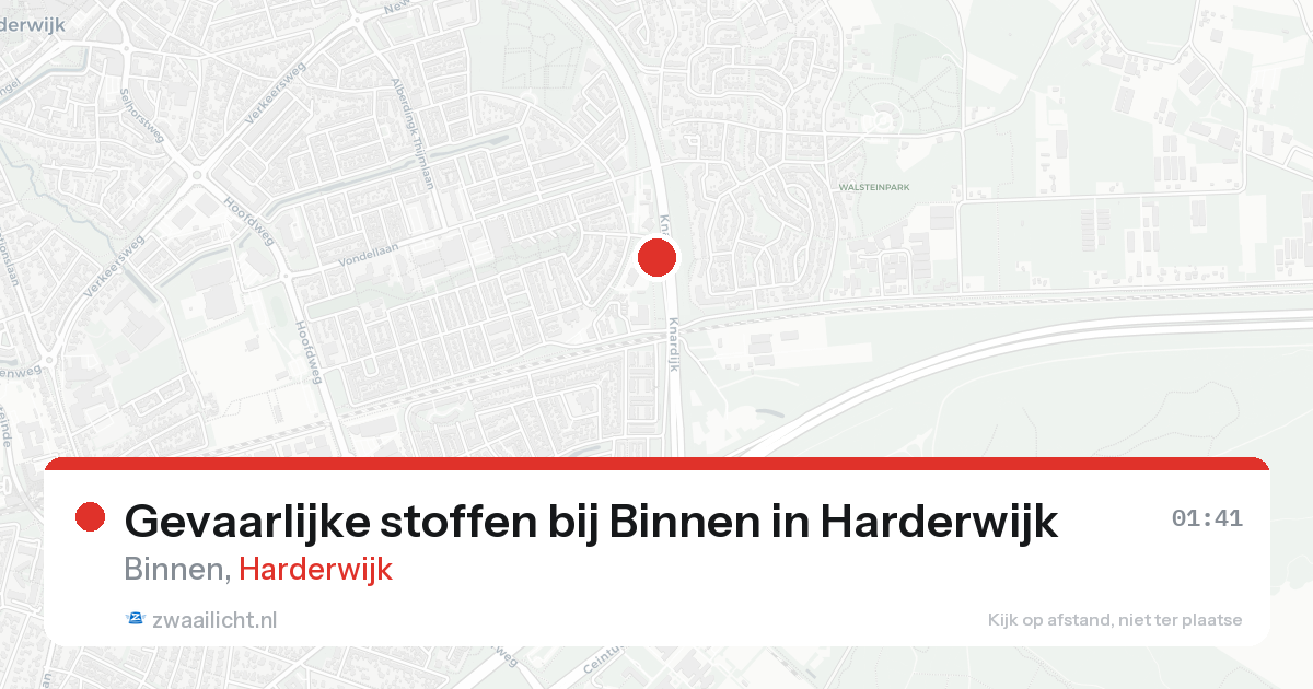 Gevaarlijke stoffen bij Binnen in Harderwijk — 19 aug 2026