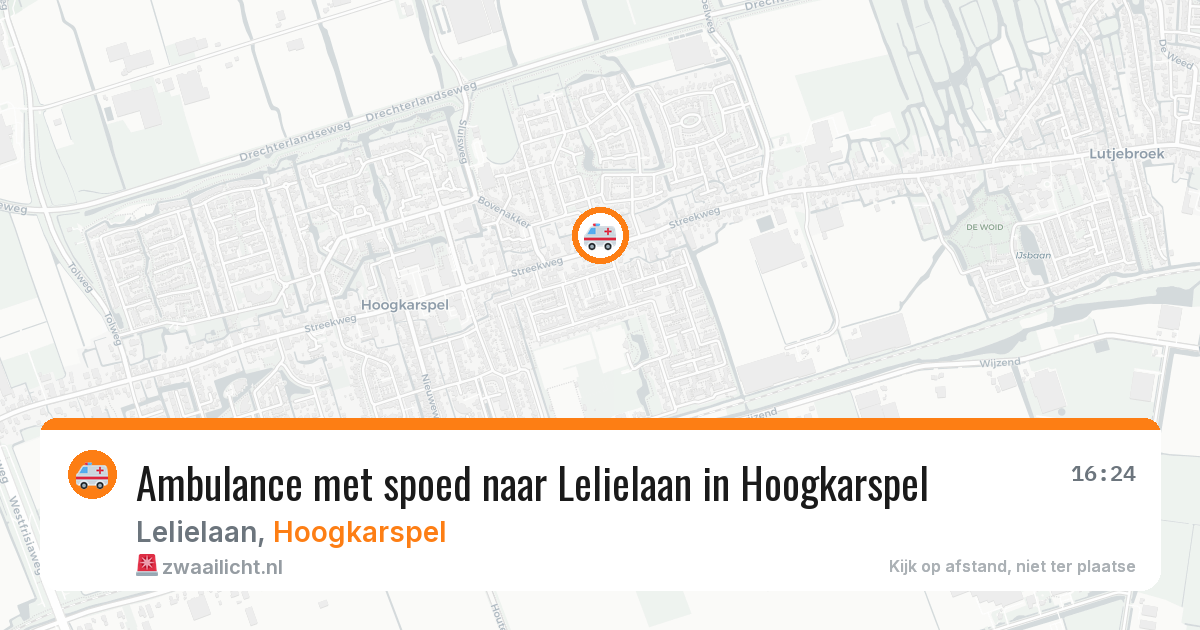 Ambulance met spoed naar Lelielaan in Hoogkarspel — 20 jan 2026